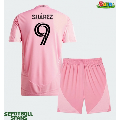 Inter Miami Luis Suarez #9 Hemmaställ Barn 2026-27 Kortärmad (+ Korta byxor)